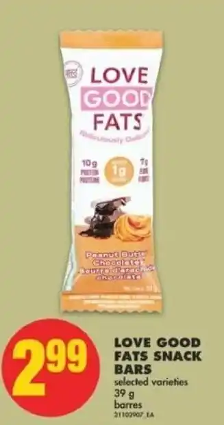 No Frills LOVE GOOD FATS SNACK BARS 39 g offer