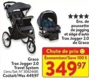 Walmart Graco Trax Jogger 2.0 Travel System offer