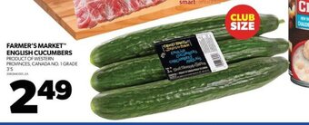 Real Canadian Superstore FARMER'S MARKET ENGLISH CUCUMBERS 3'S offer