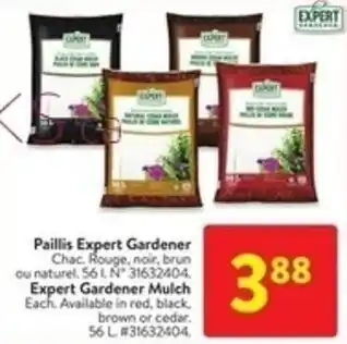 Walmart Expert Gardener Mulch Each. Available in red, black, brown or cedar. 56 L #31632404 offer