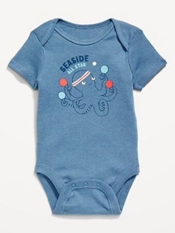 Old Navy Unisex short-sleeve graphic bodysuit for baby offer