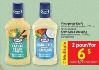 Walmart Kraft Salad Dressing Selected varieties. 475 mL #30322803 offer