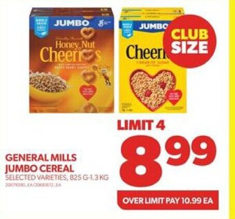 Real Canadian Superstore GENERAL MILLS JUMBO CEREAL 825 G-1.3 KG offer