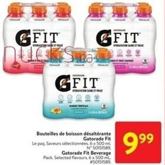 Walmart Gatorade Fit Beverage 6 x 500 ml offer