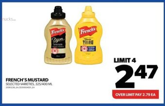 Real Canadian Superstore FRENCH'S MUSTARD 325/400 ML offer