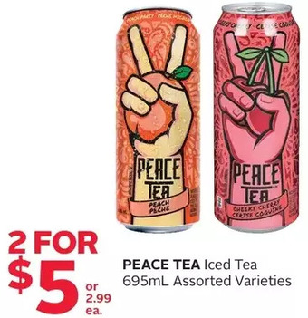 Rexall Peace tea iced tea offer