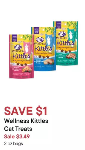 Petvalu Wellness kittles cat treats offer