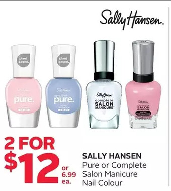 Rexall Sally hansen pure or complete salon manicure nail colour offer