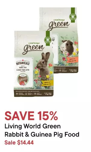 Petvalu Living world green rabbit & guinea pig food offer