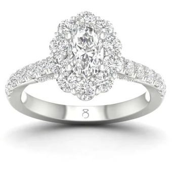 Charm Diamond My diamond story 14k white gold oval cut canadian bridal ring 1.50ctw i1/hi offer