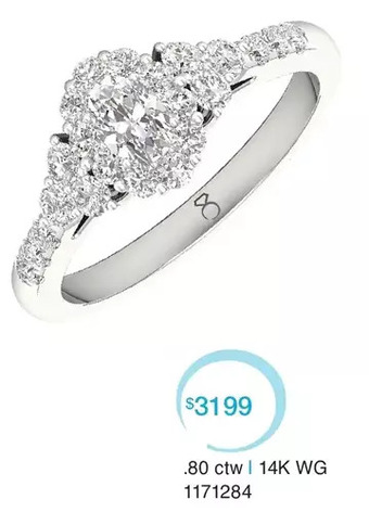 Charm Diamond .80 ctw | 14k wg ring offer