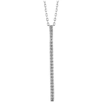 Charm Diamond Elle sterling silver stick pendant offer