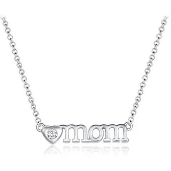 Charm Diamond Sterling silver cubic zirconia 19 mom necklace offer