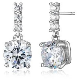 Charm Diamond Sterling silver cubic zirconia drop earrings offer
