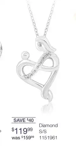 Charm Diamond Diamond s/s pendant offer
