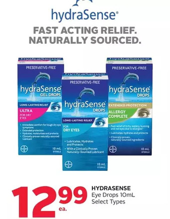 Rexall Hydrasense eye drops offer