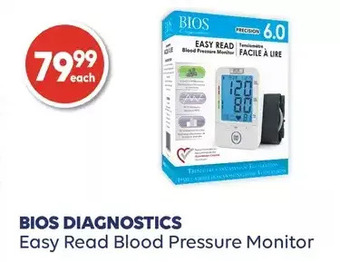 Wellwise by Shoppers Bios diagnostics easy read blood pressure monitor offer