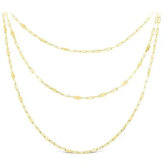 Charm Diamond 10k yellow gold 18 layered paperclip necklace offer