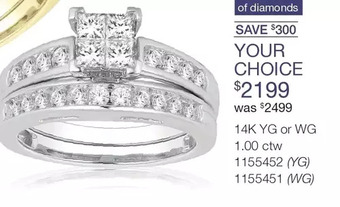 Charm Diamond 1.00 ctw 14k wg ring offer