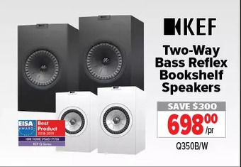 2001 Audio Video Kef two-way bass reflex bookshelf speakers offer