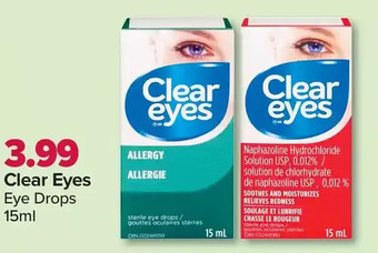 PharmaChoice Clear eyes eye drops offer