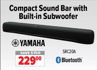 2001 Audio Video Yamaha compact sound bar with built-in subwoofer offer
