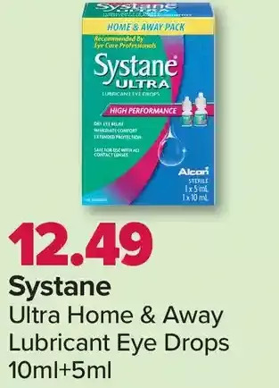 PharmaChoice Systane ultra home & away lubricant eye drops offer
