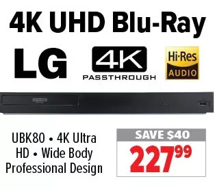 2001 Audio Video Lg 4k uhd blu-ray offer