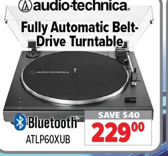 2001 Audio Video Audio-technica fully automatic belt-drive turntable offer
