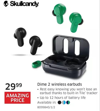The Source Skullcandy dime 2 wireless earbuds offer