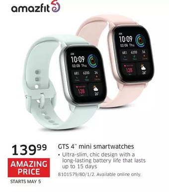 The Source Amazfit gts 4 mini smartwatches offer