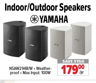 2001 Audio Video Yamaha indoor/outdoor speakers offer