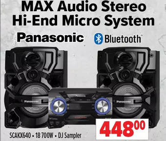 2001 Audio Video Panasonic max audio stereo hi-end micro system offer