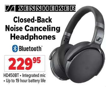 2001 Audio Video Sennheiser closed-back noise canceling headphones offer