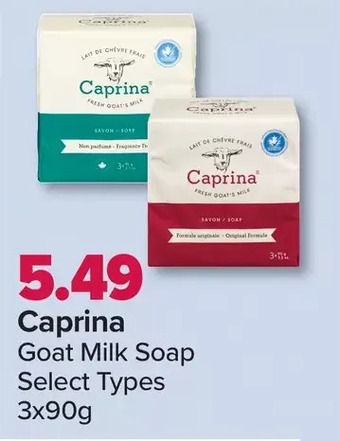 PharmaChoice Caprina goat milk soap offer