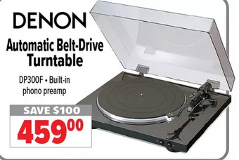 2001 Audio Video Denon automatic belt-drive turntable offer
