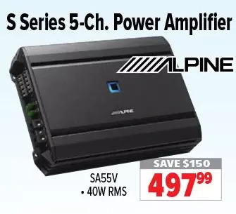 2001 Audio Video Alpine s series 5-ch. power amplifier offer