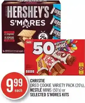 Shoppers Drug Mart Christie oreo cookie variety pack, nestlé minis or s'mores kits offer