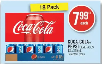 Shoppers Drug Mart Coca-cola or pepsi beverages offer