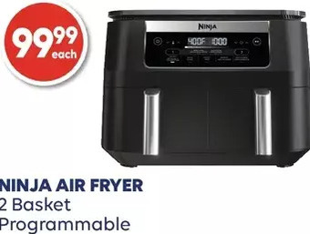 Wellwise by Shoppers Ninja air fryer. 2 basket, programmable offer