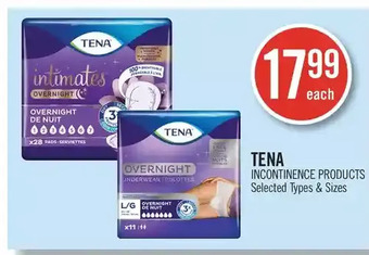 Shoppers Drug Mart Tena incontinence products offer