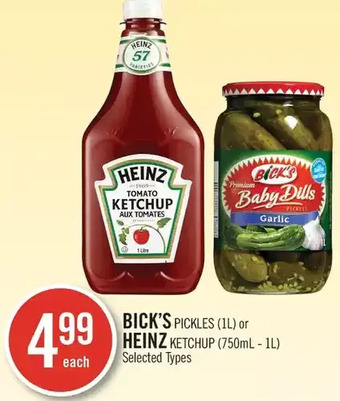 Shoppers Drug Mart Bick's pickles or heinz ketchup offer