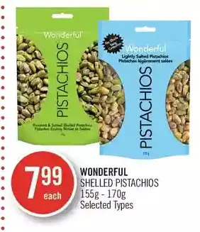 Shoppers Drug Mart Wonderful shelled pistachios offer
