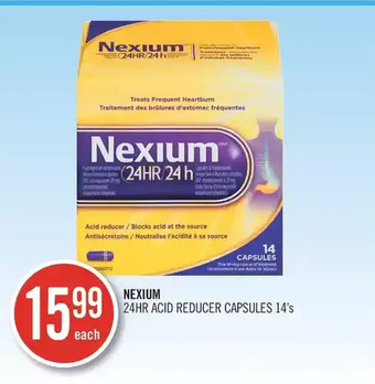 Shoppers Drug Mart Nexium 24hr acid reducer capsules offer