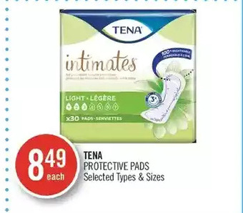 Shoppers Drug Mart Tena protective pads offer