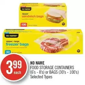 Shoppers Drug Mart No name food storage containers or bags offer