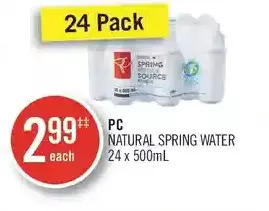 Shoppers Drug Mart Pc natural spring water offer