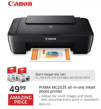 The Source Canon pixma mg2525 all-in-one inkjet photo printer offer