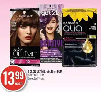 Shoppers Drug Mart Color ultime, göt2b or olia hair colour offer