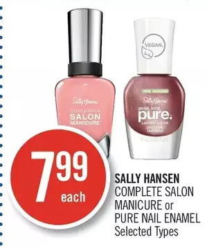 Shoppers Drug Mart Sally hansen complete salon manicure or pure nail enamel offer